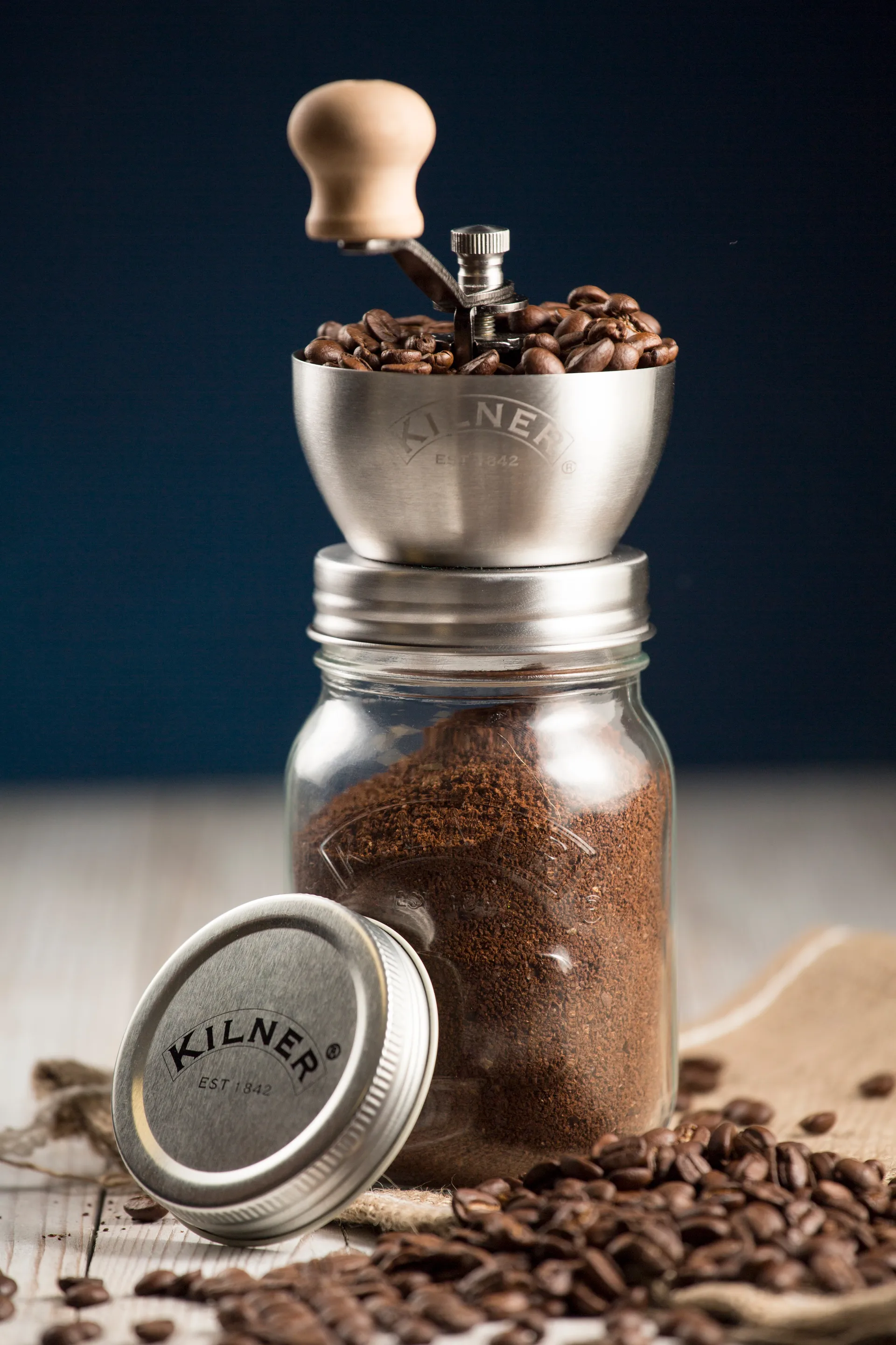 Molino de café Kilner, Transparente-acero inoxidable, 0,5 L Kilner