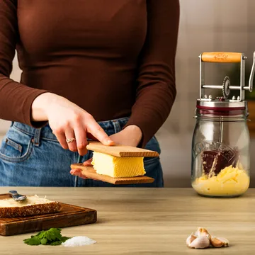Paleta para mantequilla Kilner - Madera clara, 2-pack - Kilner