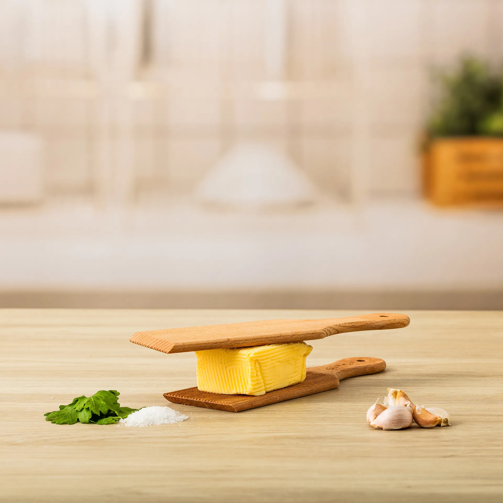 Paleta para mantequilla Kilner, Madera clara, 2-pack Kilner