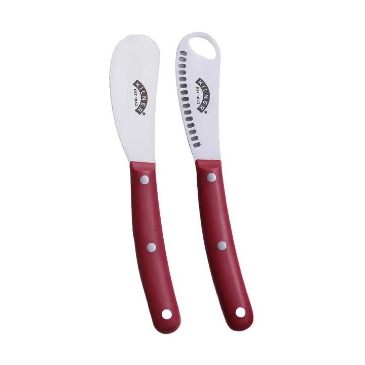 Set de cuchillos para mantequilla Kilner - Rojo-acero inoxidable - Kilner
