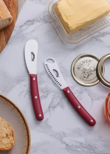 Set de cuchillos para mantequilla Kilner - Rojo-acero inoxidable - Kilner