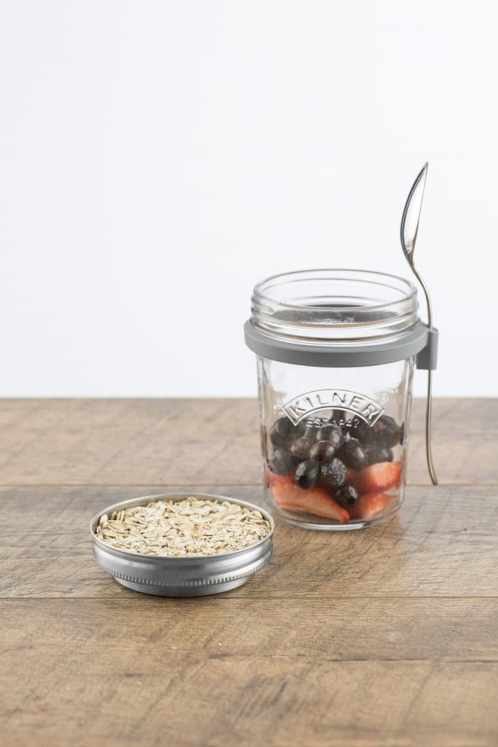 Set de desayuno cuenco de vidrio + cuchara, 0,35 L Kilner