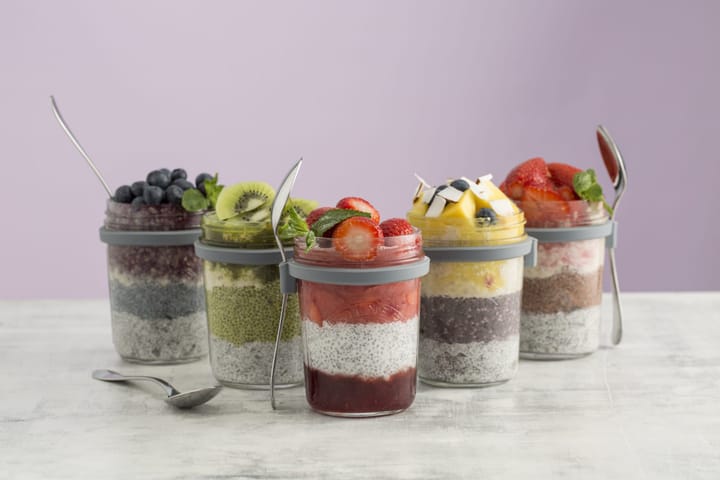 Set de desayuno cuenco de vidrio + cuchara, 0,35 L Kilner