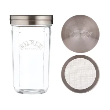 Set de tarro con tamizador Kilner - Transparente-acero inoxidable, 0,5 L - Kilner