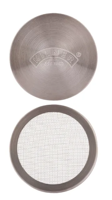 Set de tarro con tamizador Kilner - Transparente-acero inoxidable, 0,5 L - Kilner