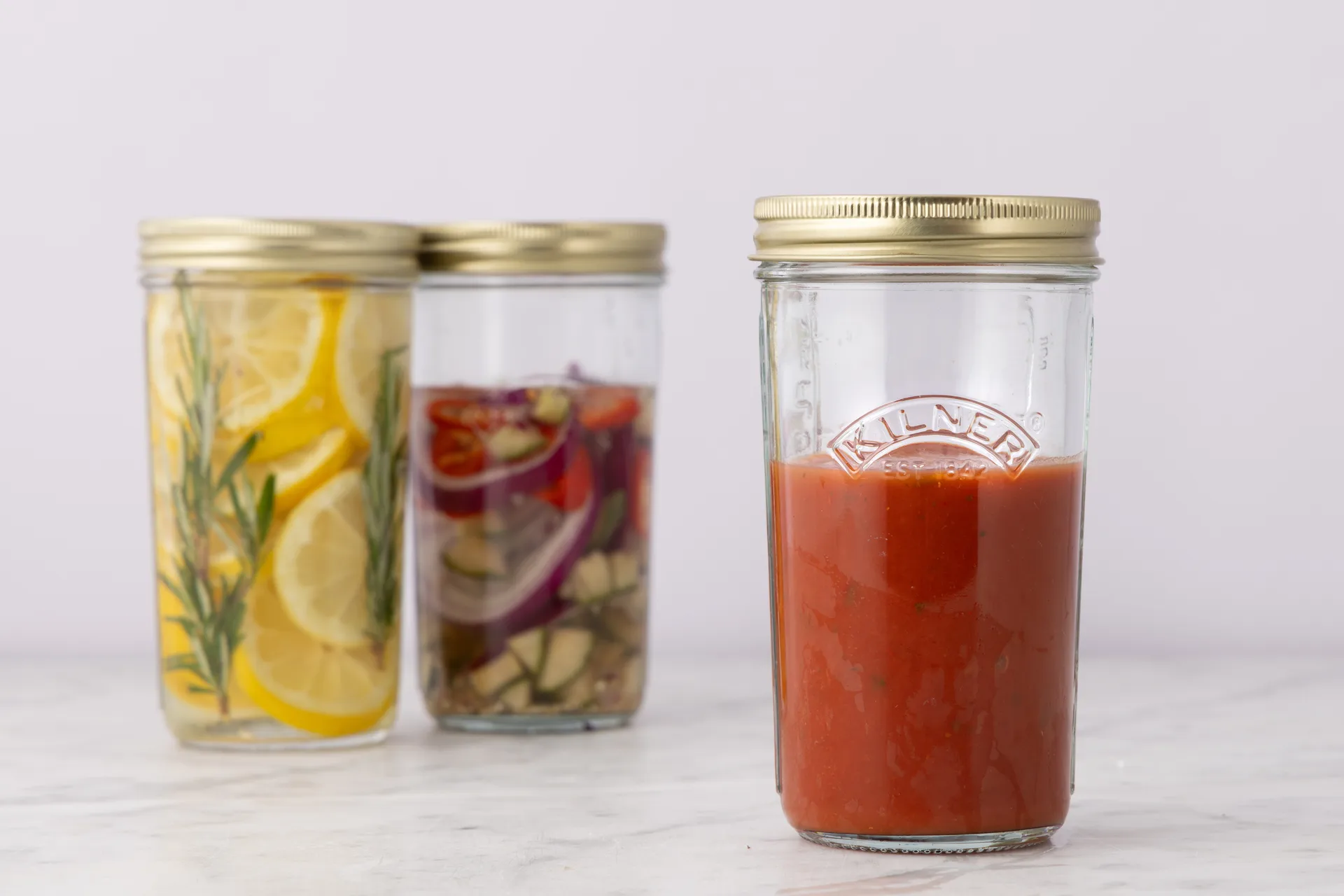 Tarro ancho Kilner WIDE, Transparente-dorado, 0,5 L Kilner