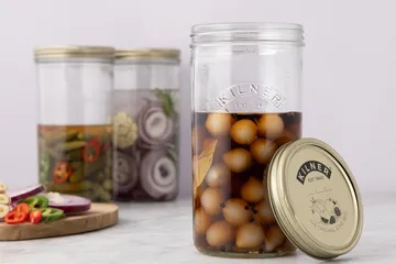 Tarro ancho Kilner WIDE - Transparente-dorado, 1 L - Kilner