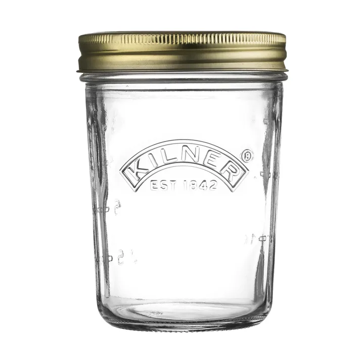 Tarro ancho Kilner WIDE - Transparente-dorado, 350 ml - Kilner