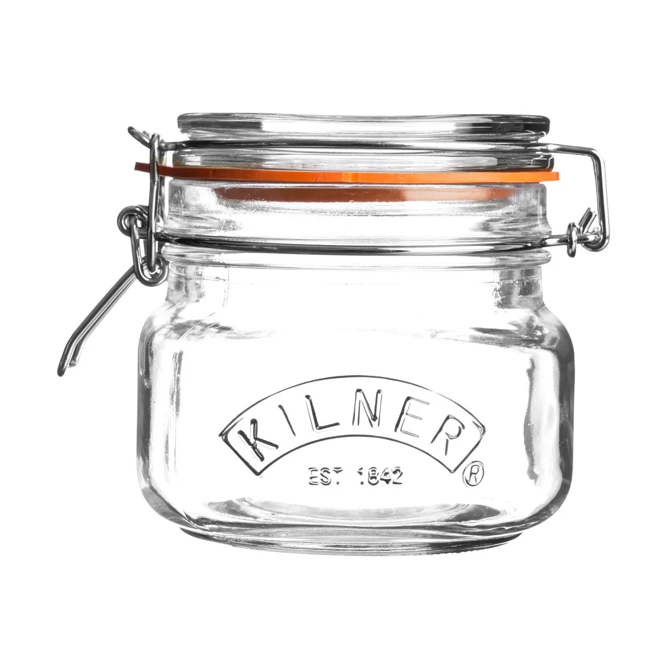 Tarro cuadrado con cierre de clip Kilner, Transparente, 0,5 L Kilner