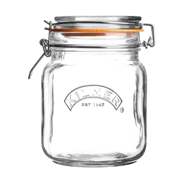 Tarro cuadrado con cierre de clip Kilner - Transparente, 1 L - Kilner