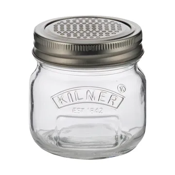Tarro de almacenamiento Kilner con tapa de rallador - Plata-transparente, 250 ml - Kilner