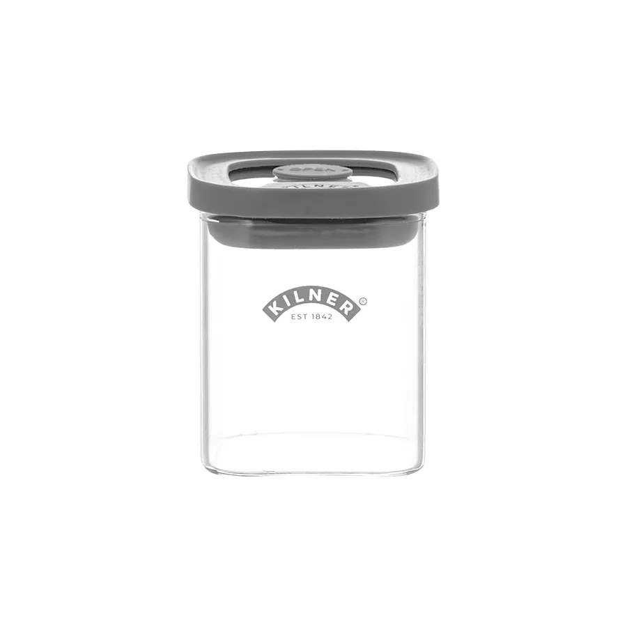 Tarro de especias cuadrado Kilner FRESH, Transparente-gris, 160 ml Kilner