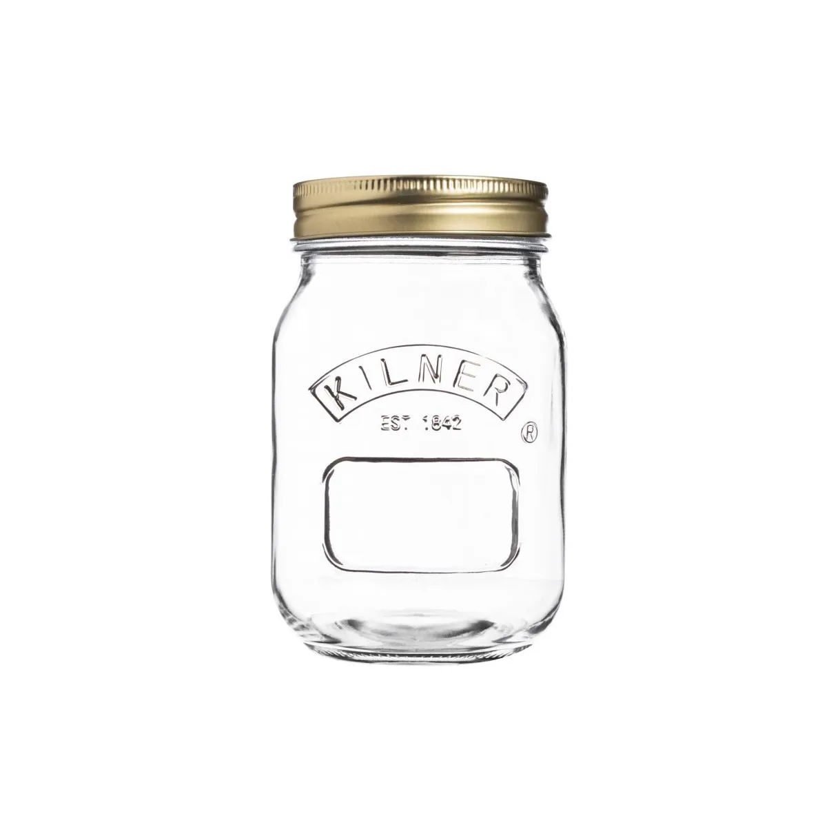 Tarro para conservas redondo Kilner, Transparente-dorado, 0,5 L Kilner