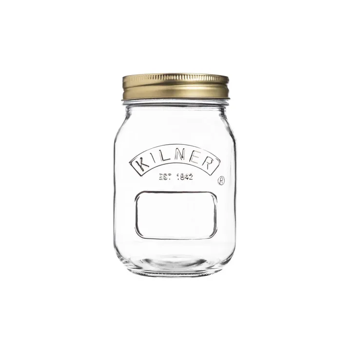 Tarro para conservas redondo Kilner - Transparente-dorado, 0,5 L - Kilner