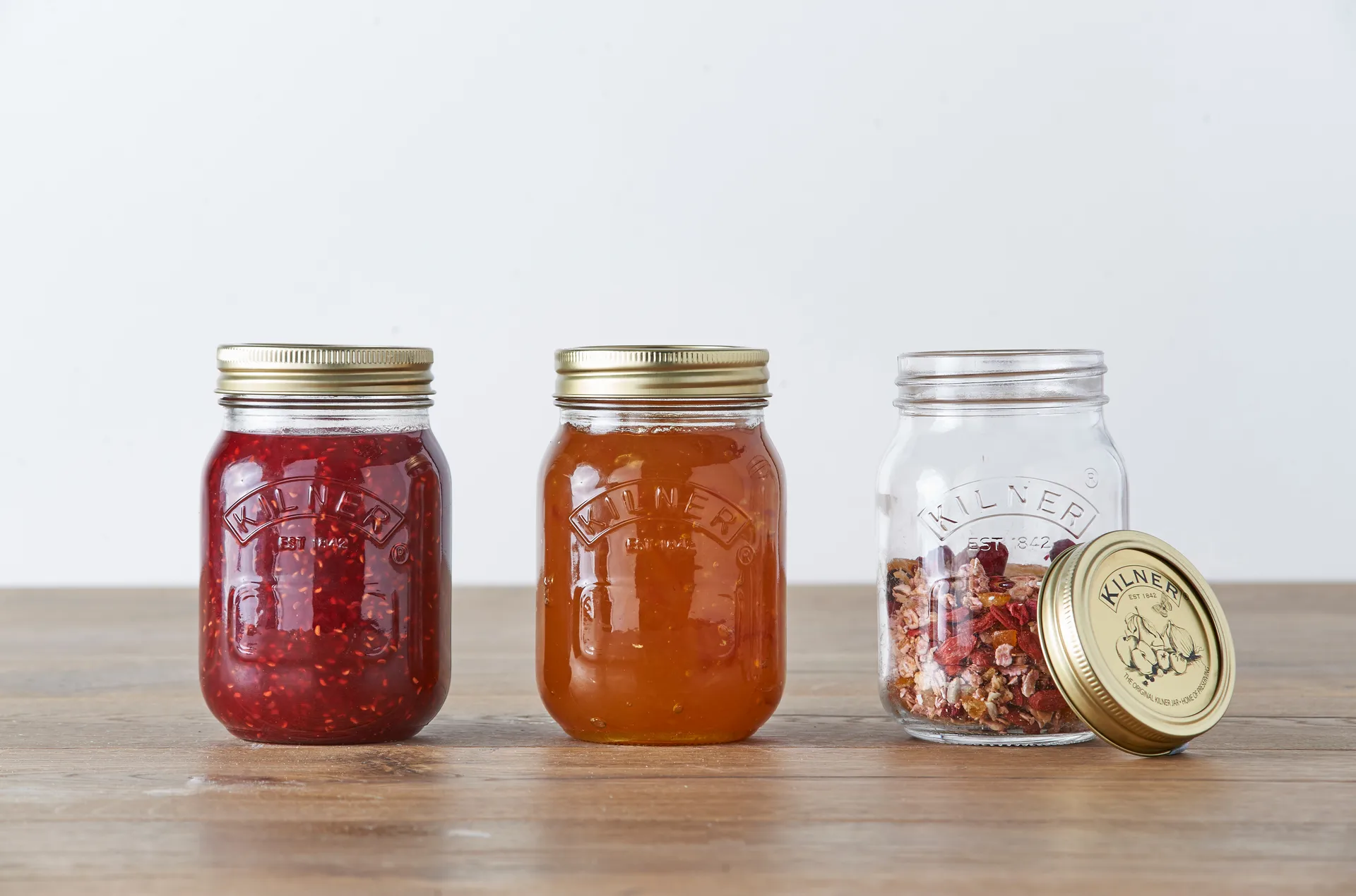 Tarro para conservas redondo Kilner, Transparente-dorado, 0,5 L Kilner