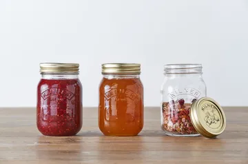 Tarro para conservas redondo Kilner - Transparente-dorado, 0,5 L - Kilner