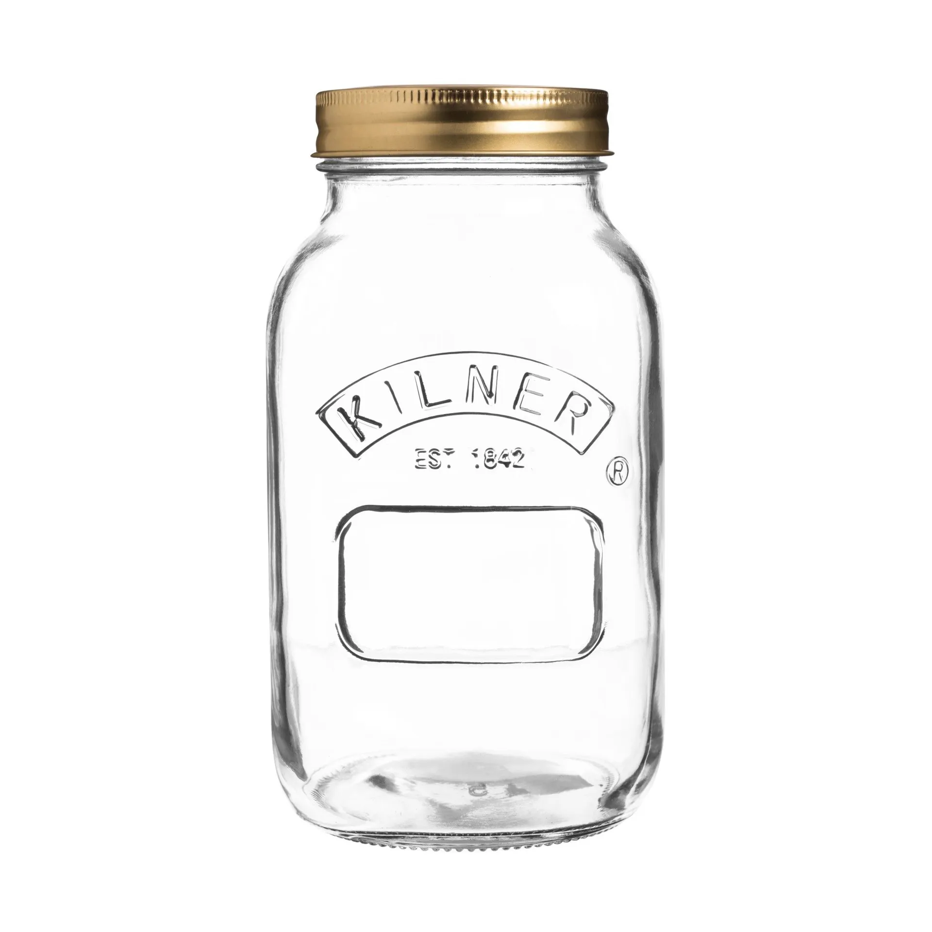 Tarro para conservas redondo Kilner, Transparente-dorado, 1 L Kilner