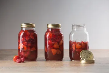 Tarro para conservas redondo Kilner - Transparente-dorado, 1 L - Kilner
