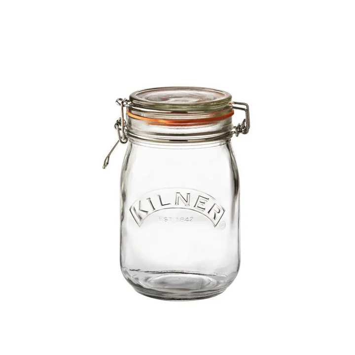Tarro redondo con cierre hermético Kilner - Transparente, 1 L - Kilner
