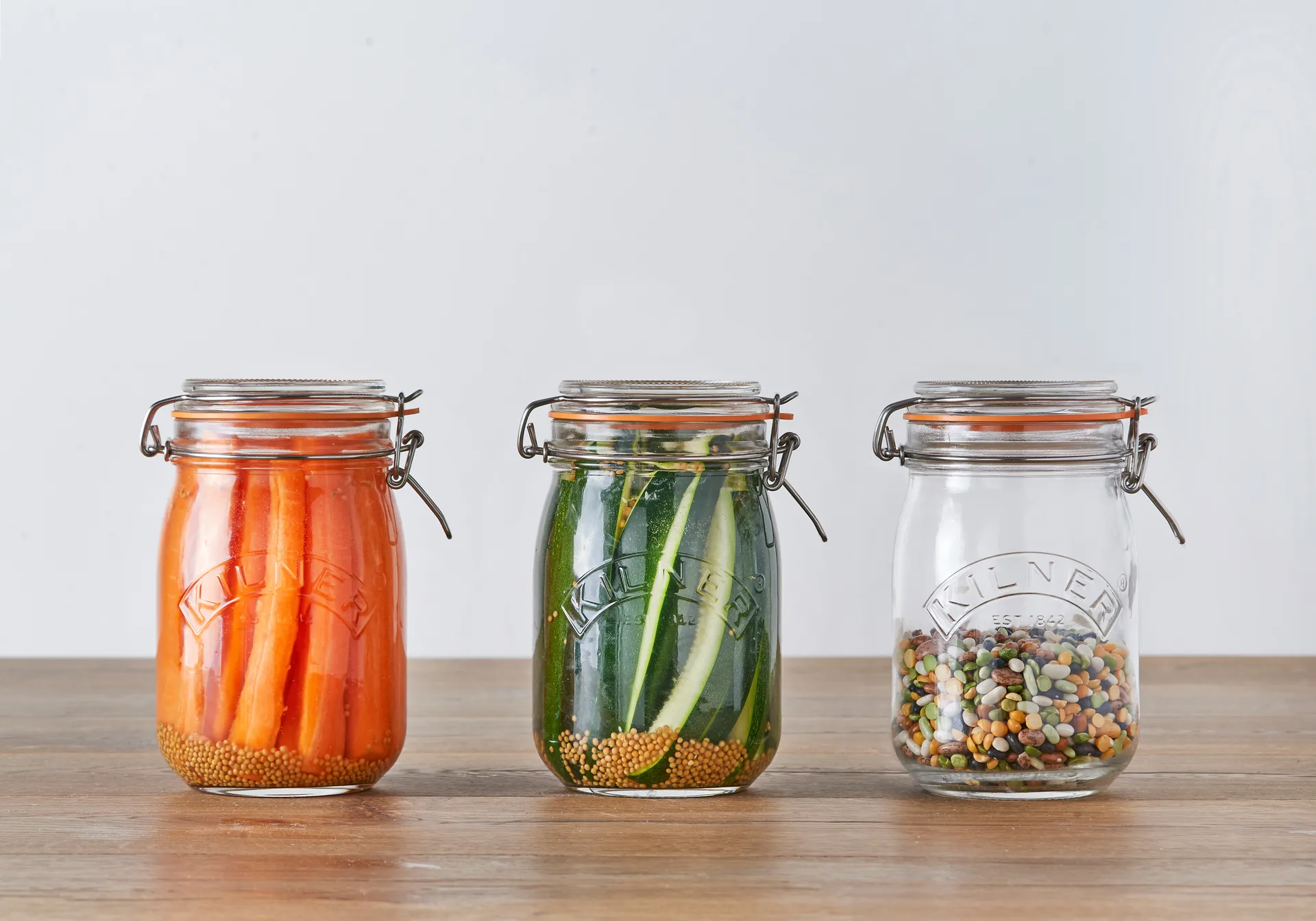 Tarro redondo con cierre hermético Kilner, Transparente, 1 L Kilner