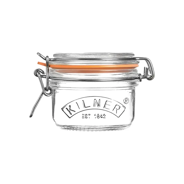 Tarro redondo con cierre hermético Kilner - Transparente, 125 ml - Kilner