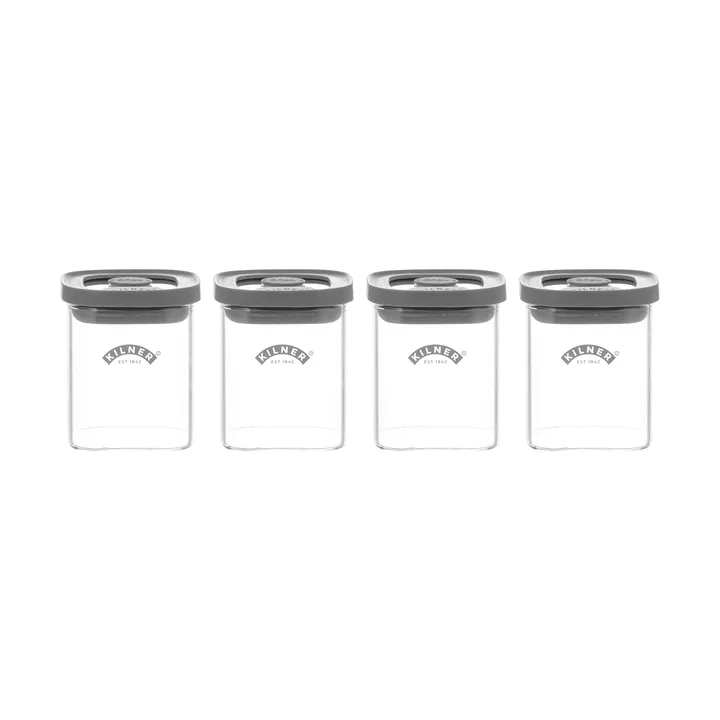 Tarros de especias Kilner FRESH - Transparente-gris, 4-pack, 160 ml - Kilner