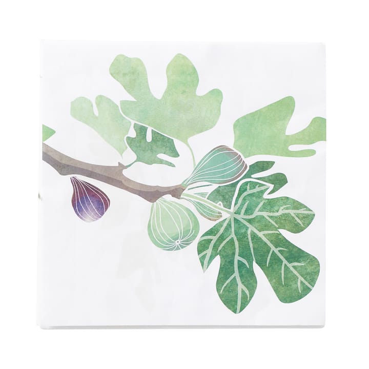 20 Servilletas Figs, verde-blanco Klippan Yllefabrik