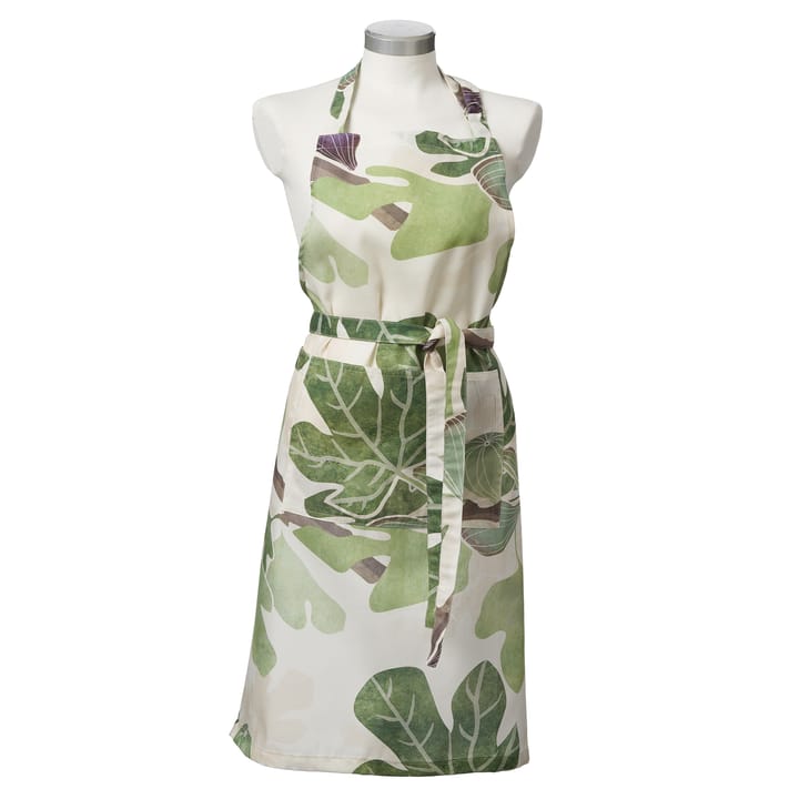 Delantal Figs, verde-blanco Klippan Yllefabrik