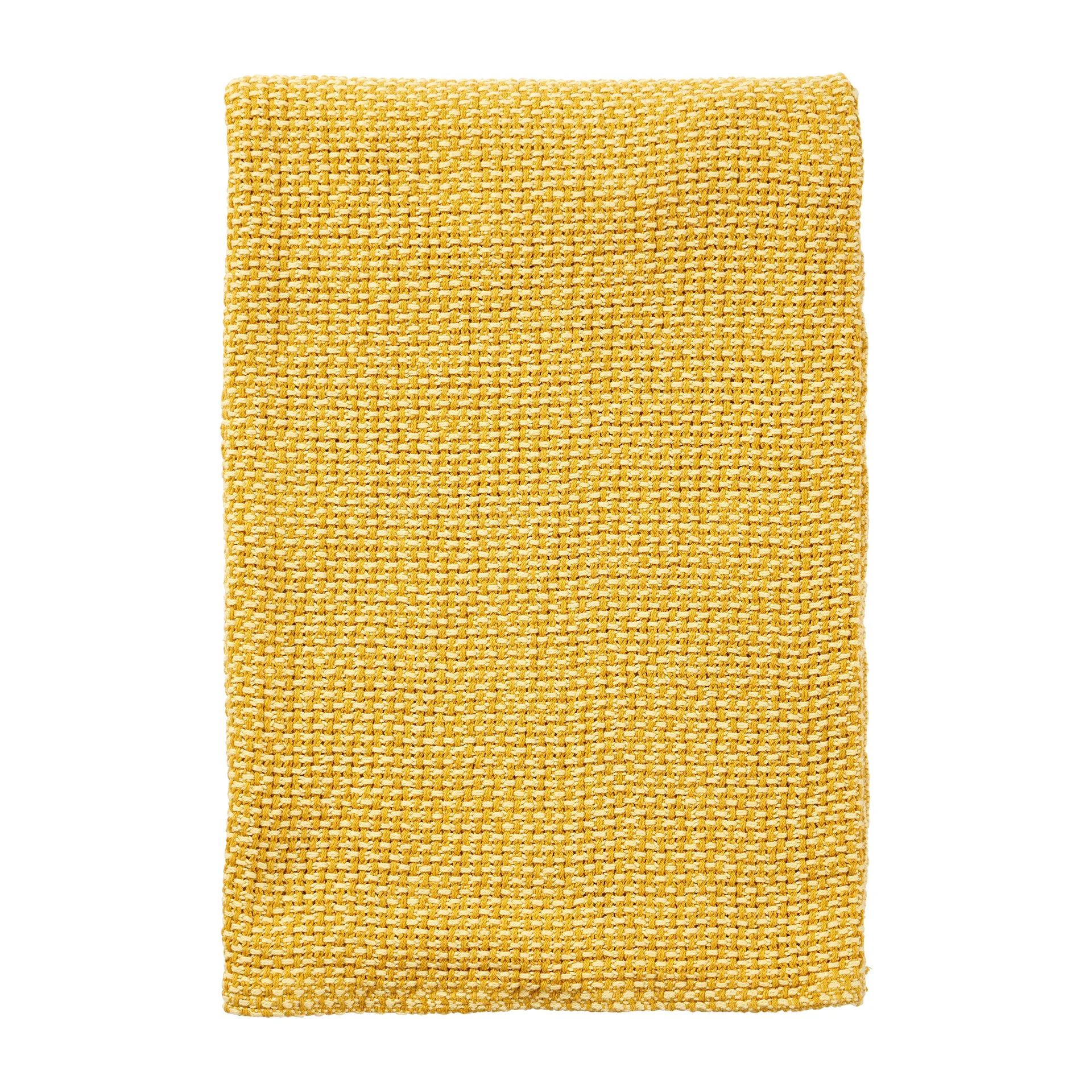 Manta de algodón Basket 130x180 cm, amarillo Klippan Yllefabrik