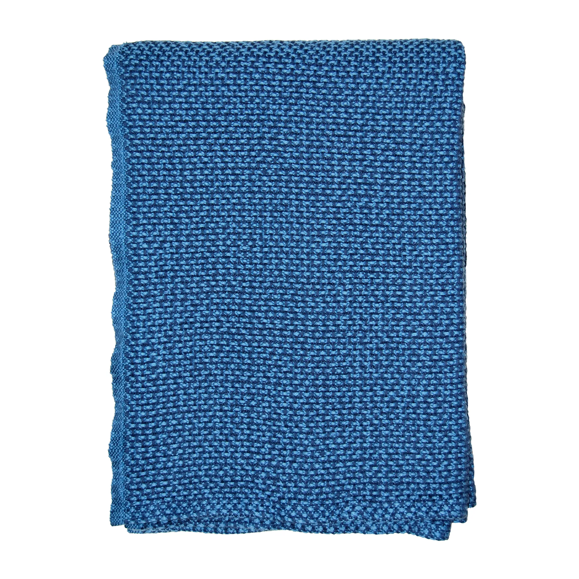 Manta de algodón Basket 130x180 cm, Sea blue (azul) Klippan Yllefabrik