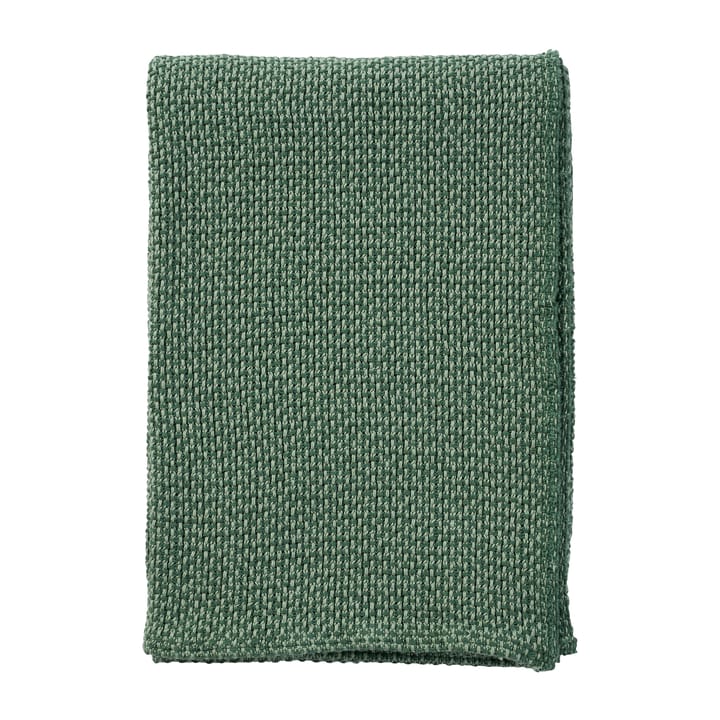 Manta de algodón Basket 130x180 cm - verde - Klippan Yllefabrik