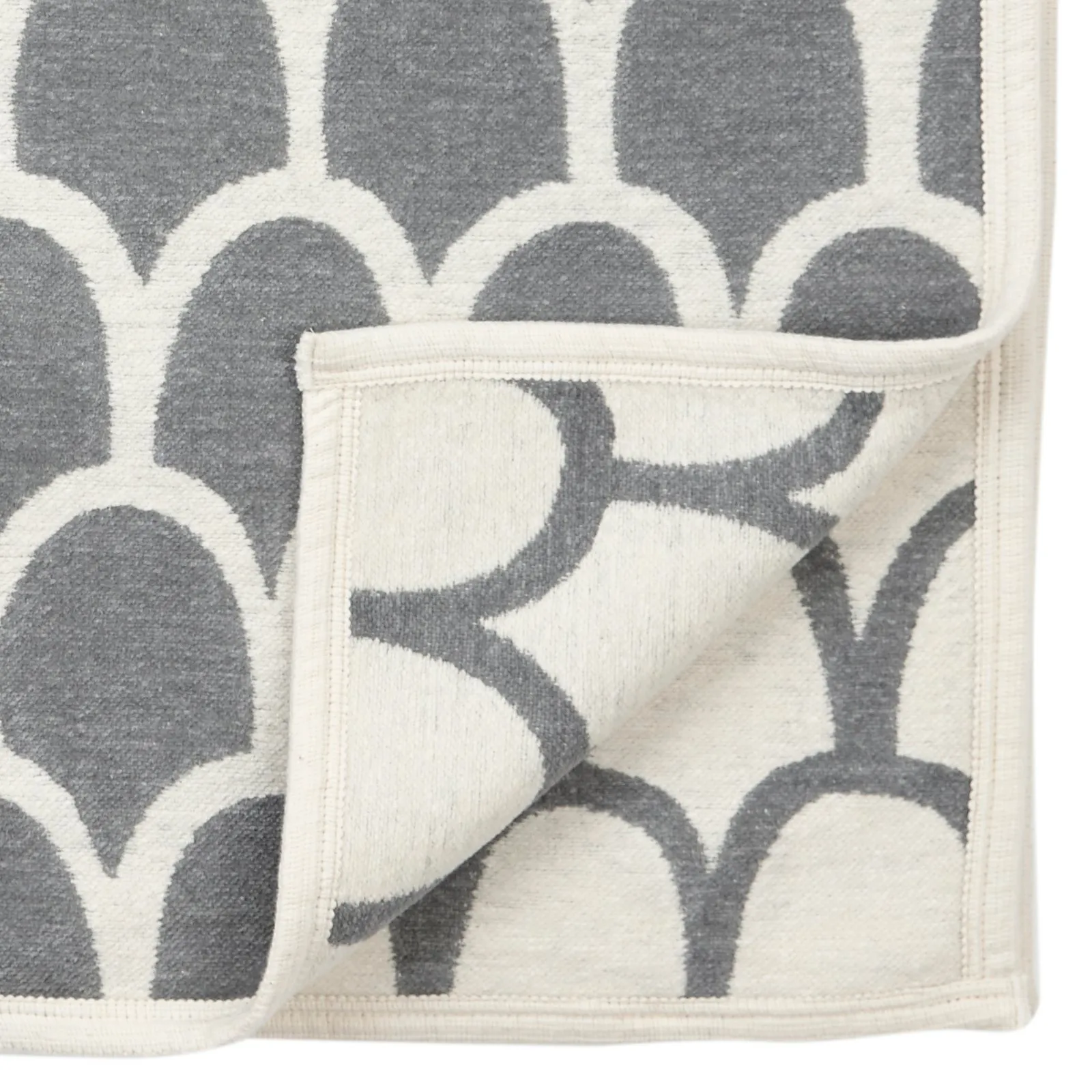 Manta de chenilla Feathers, gris Klippan Yllefabrik