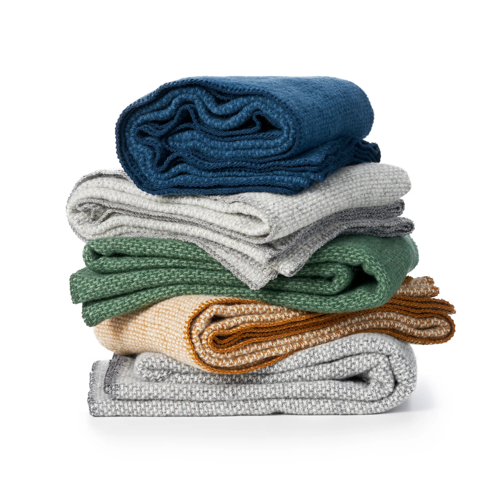 Manta de lana Domino, Crème caramel Klippan Yllefabrik