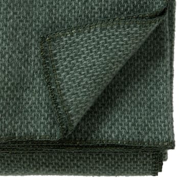 Manta de lana Domino - verde - Klippan Yllefabrik