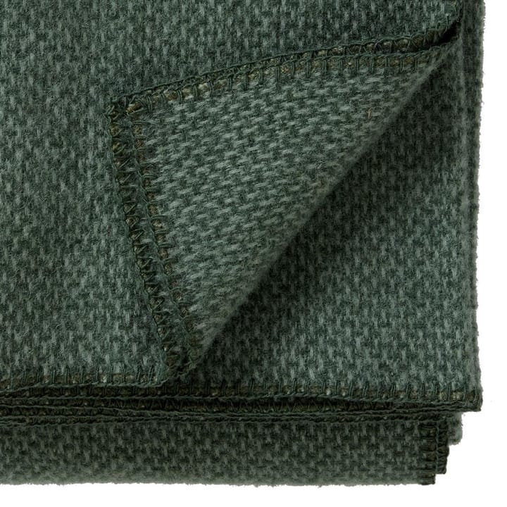 Manta de lana Domino, verde Klippan Yllefabrik