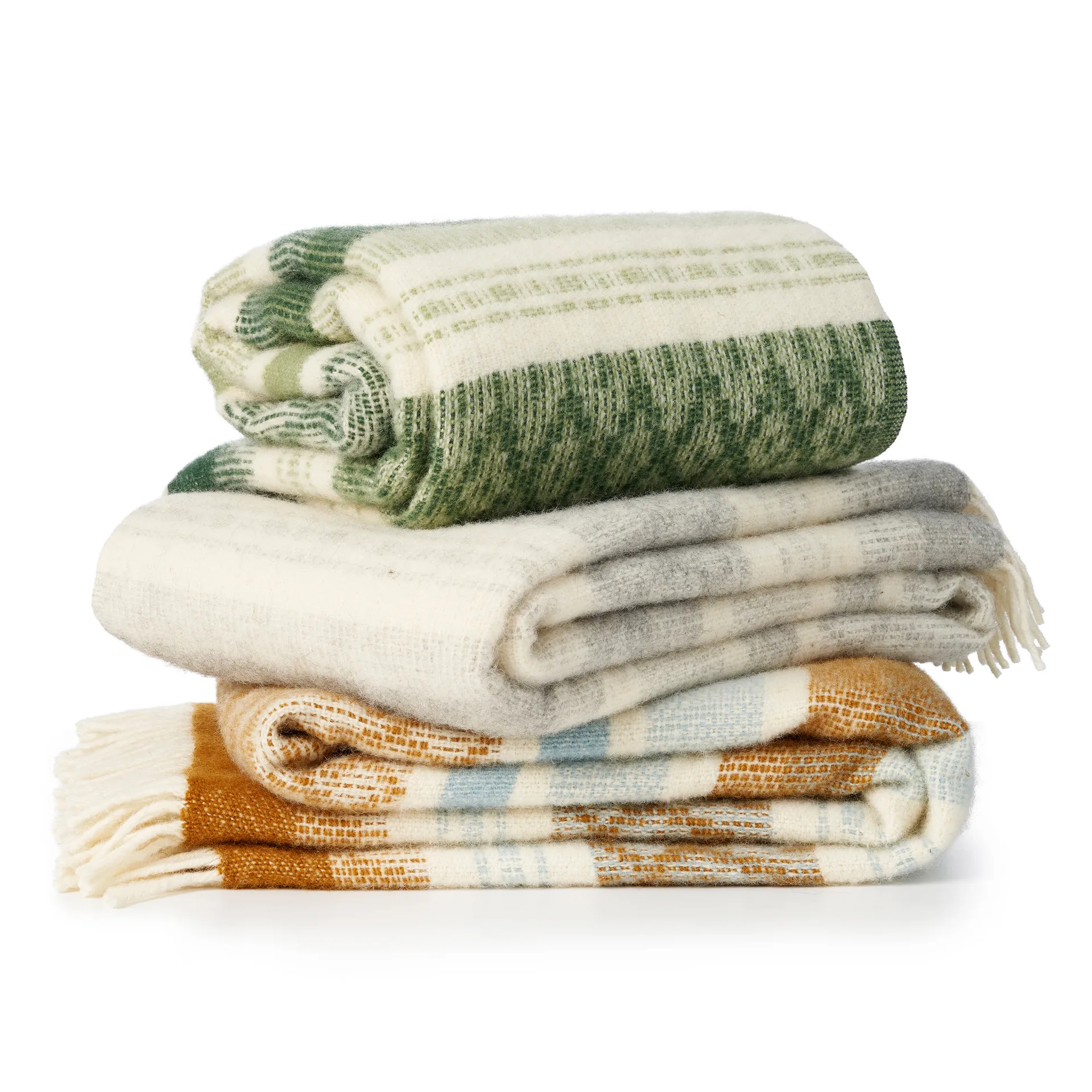 Manta de lana Freja, Amber Klippan Yllefabrik