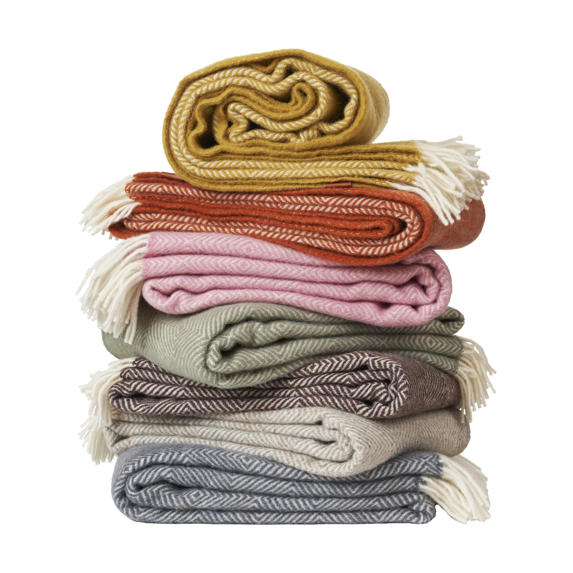 Manta de lana Gooseye 130x200 cm, Rosa Klippan Yllefabrik