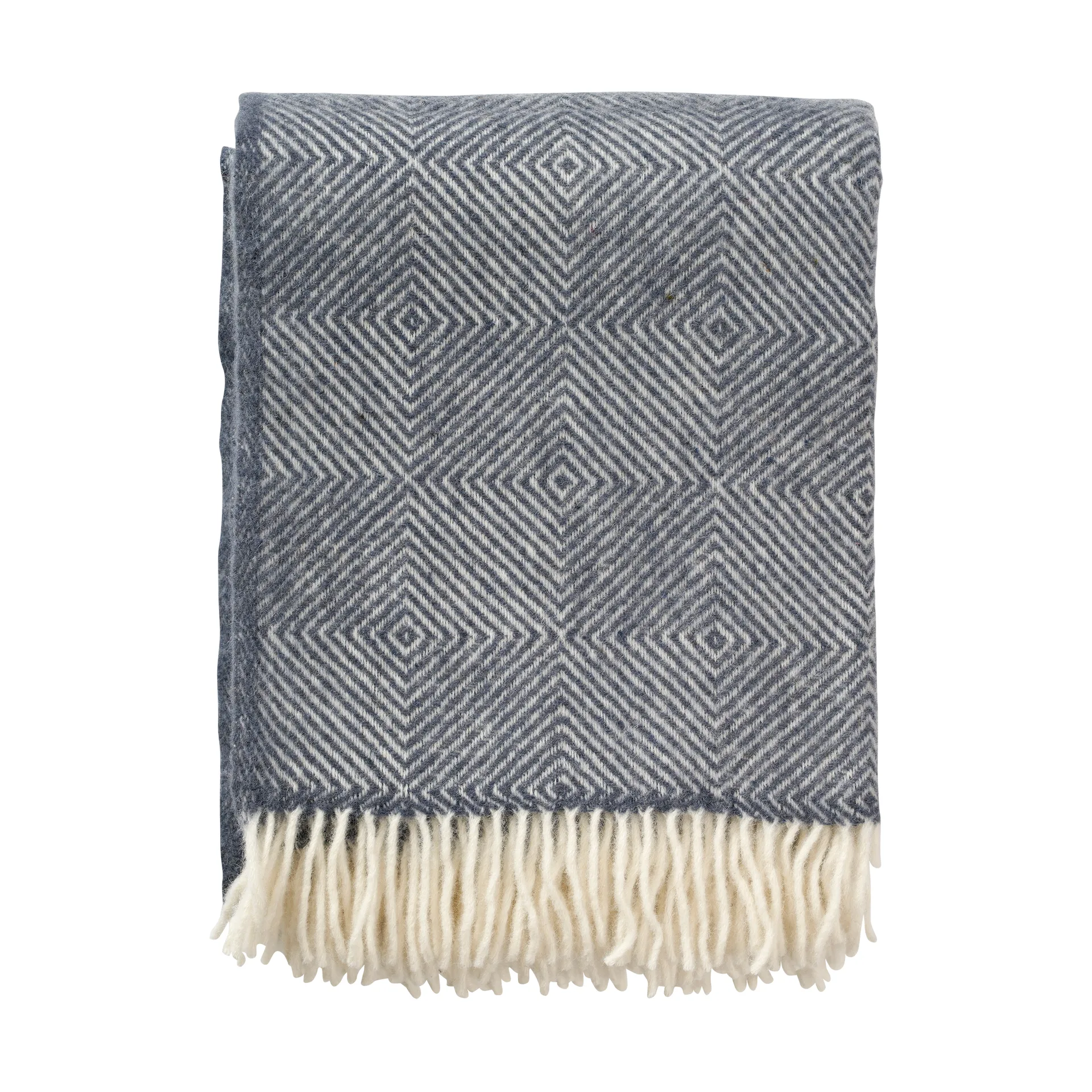 Manta de lana Gooseye 130x200 cm, Smokey blue Klippan Yllefabrik