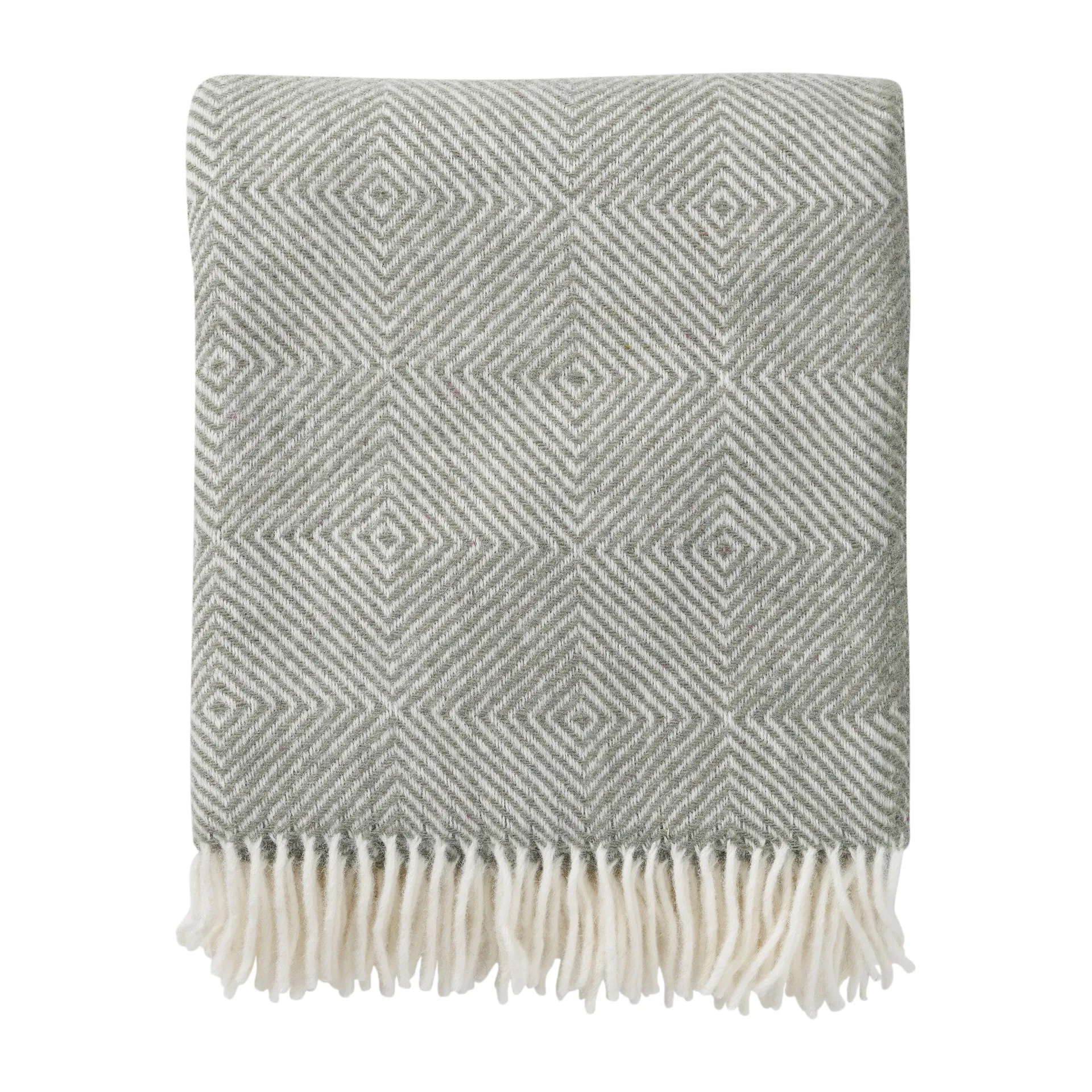 Manta de lana Gooseye 130x200 cm, verde Klippan Yllefabrik