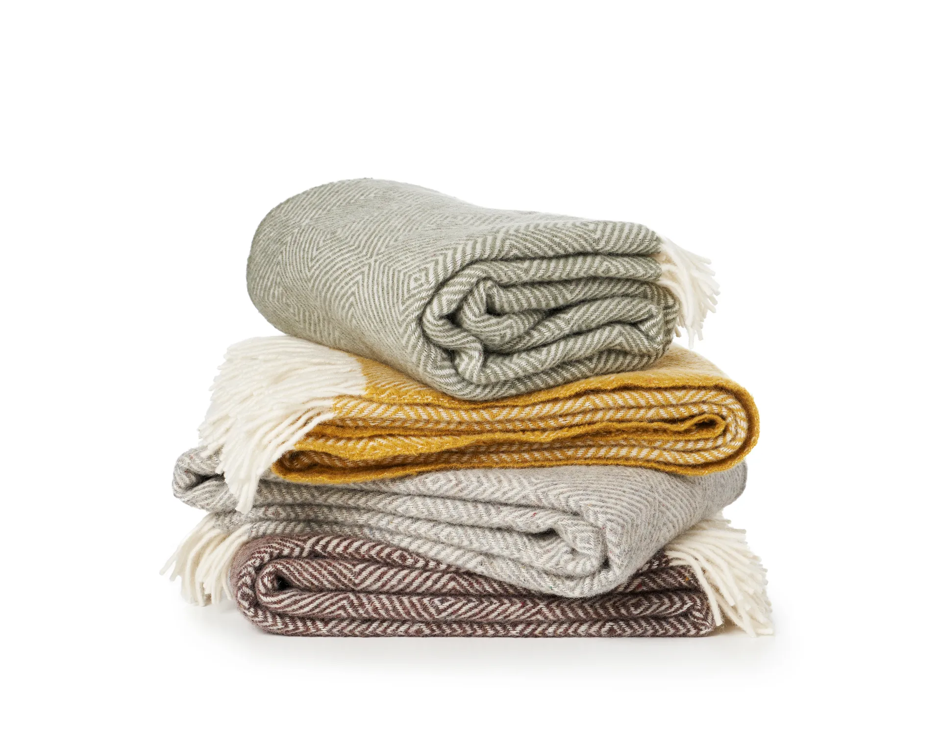 Manta de lana Gooseye 130x200 cm, verde Klippan Yllefabrik