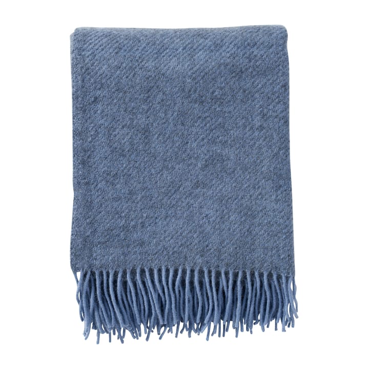 Manta de lana Gotland 130x200 cm - Infinity blue (azul) - Klippan Yllefabrik