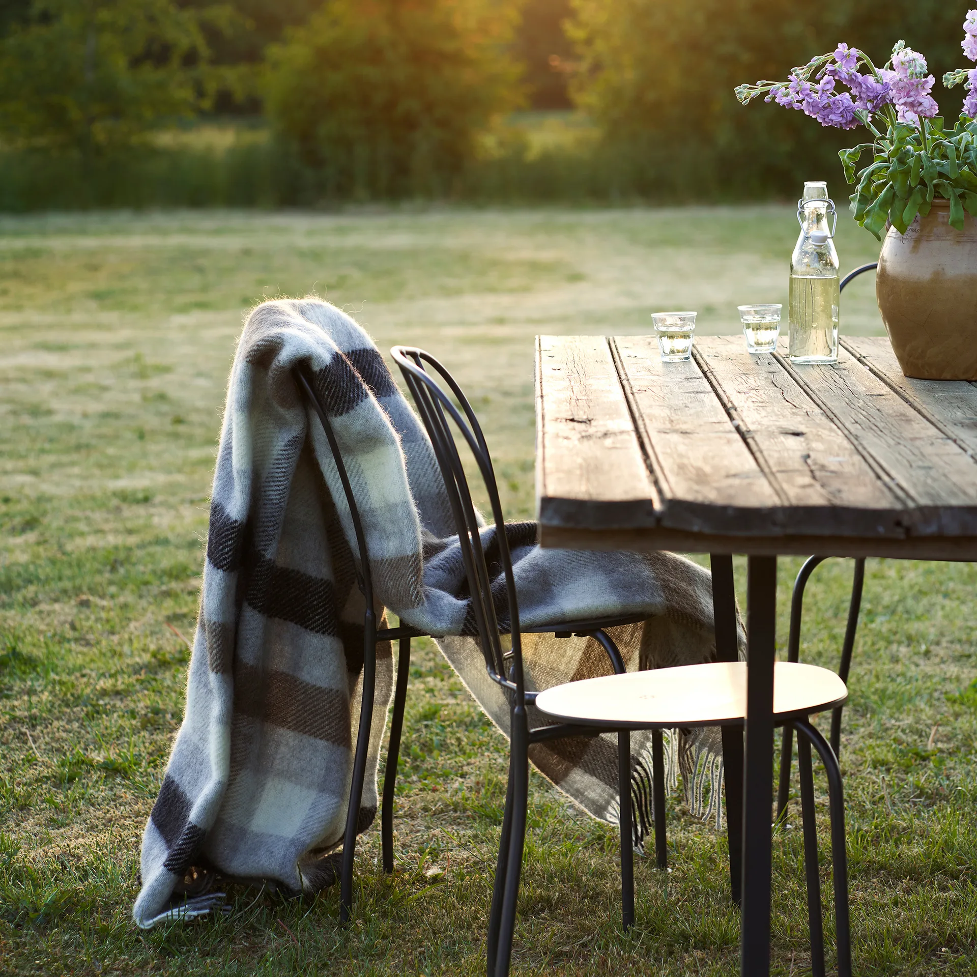 Manta de lana Gotland 130x200 cm, Multi grey Klippan Yllefabrik