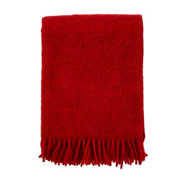 Manta de lana Gotland 130x200 cm - rojo - Klippan Yllefabrik