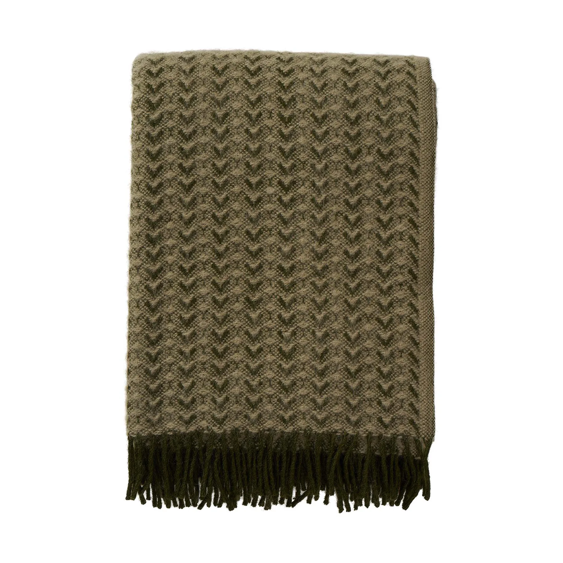 Manta de lana Ilse 130x200 cm, Wood-green Klippan Yllefabrik