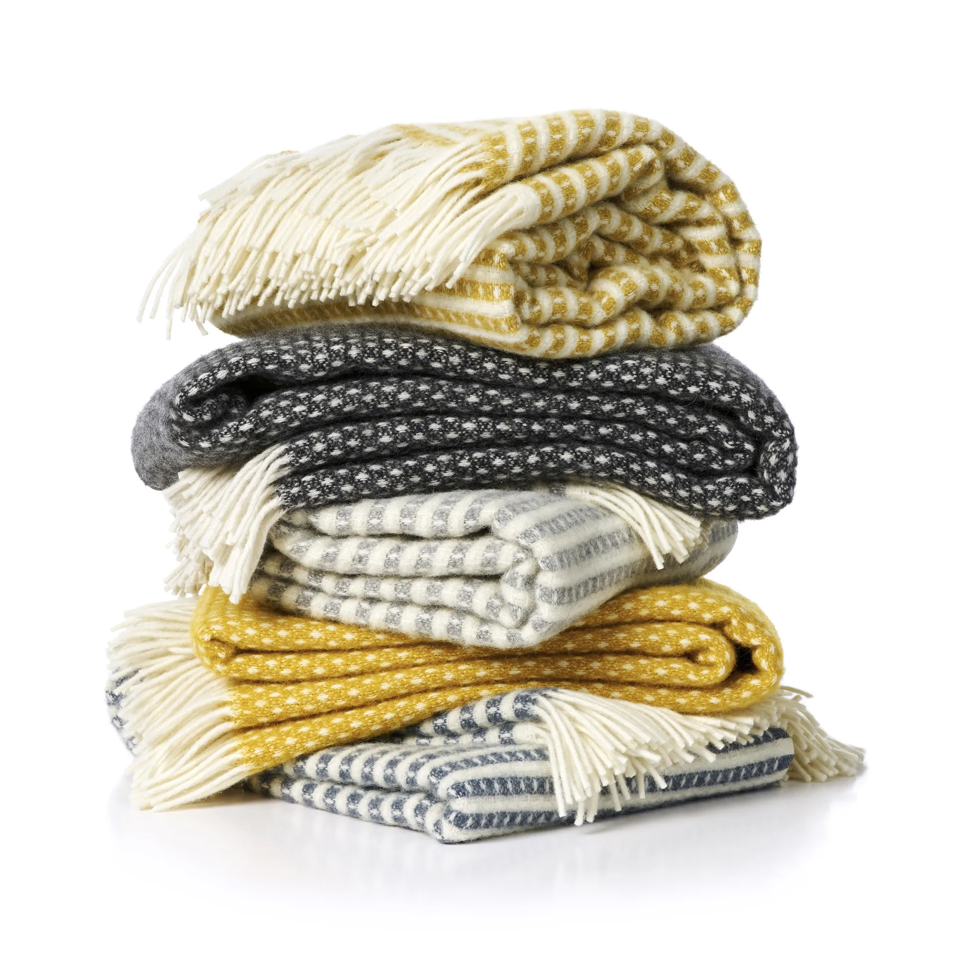 Manta de lana Knut, gris oscuro Klippan Yllefabrik