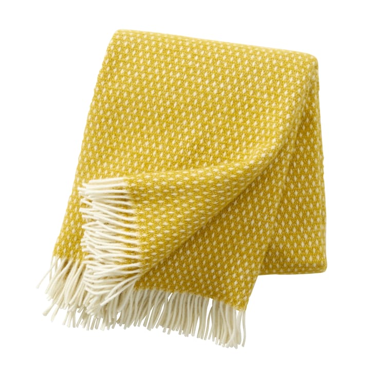 Manta de lana Knut - Saffran (amarillo) - Klippan Yllefabrik