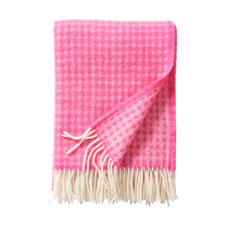 Manta de lana Loop 130x200 cm - Hot pink - Klippan Yllefabrik
