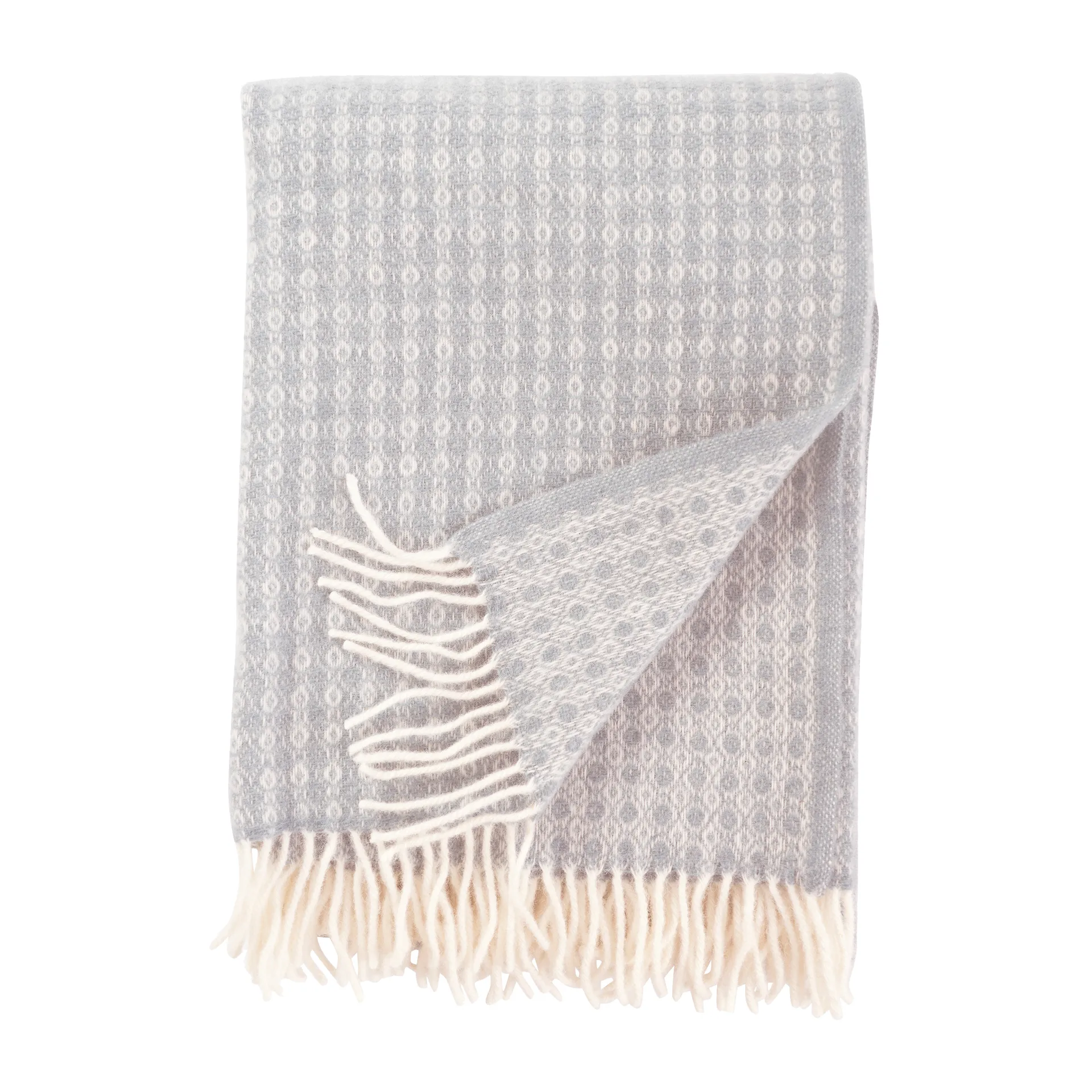 Manta de lana Loop 130x200 cm, Stone (gris) Klippan Yllefabrik