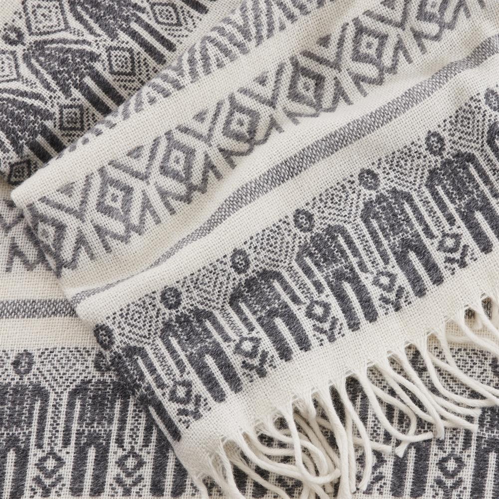 Manta de lana Man & Wife, gris Klippan Yllefabrik