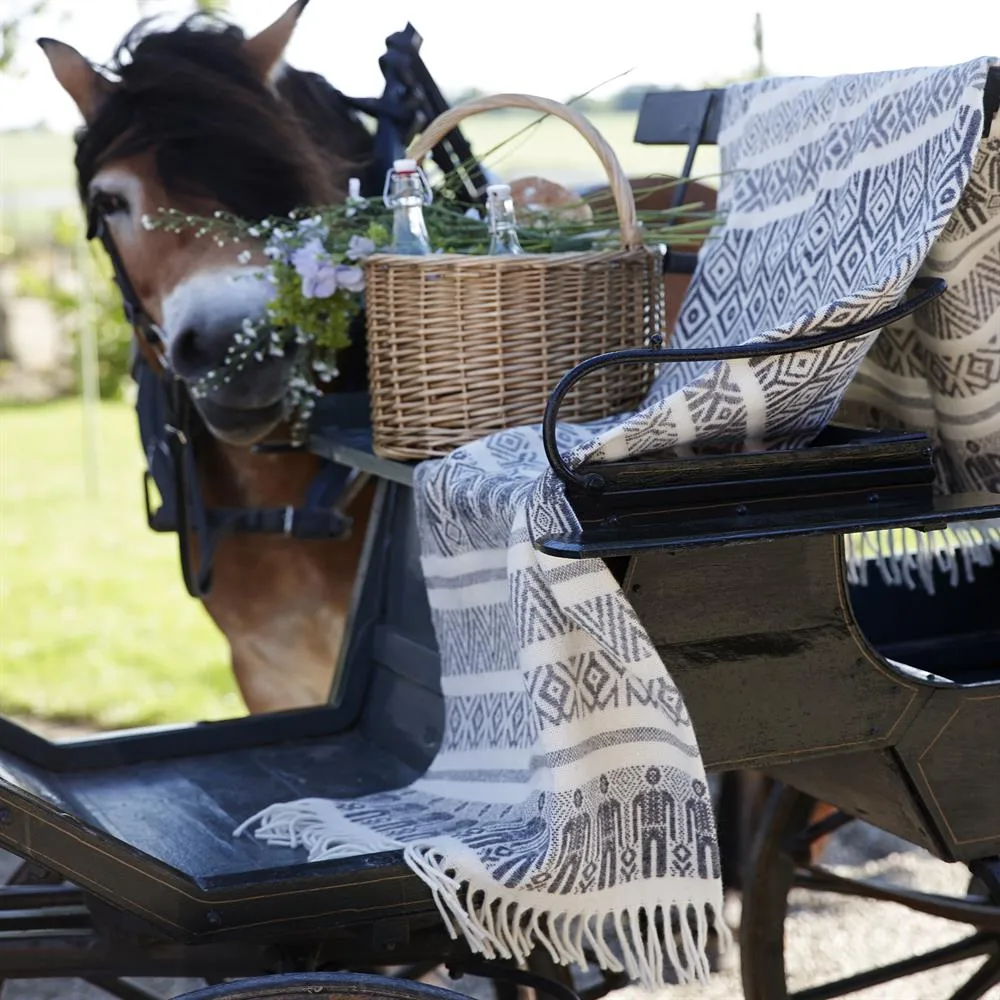 Manta de lana Man & Wife, gris Klippan Yllefabrik